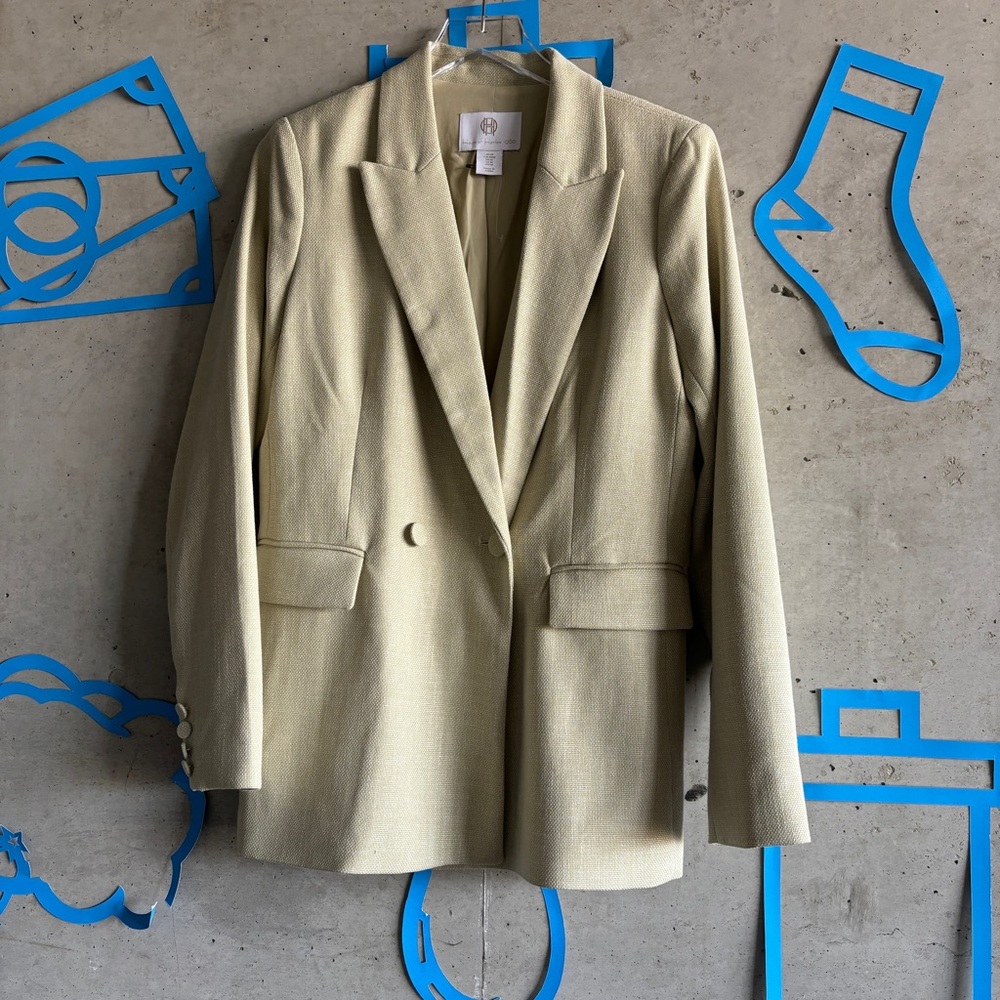 NWOT House of Harlow 1960 Tweed Double Breasted Blazer